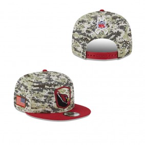 Men's Arizona Cardinals Camo Cardinal 2023 NFL Salute To Service 9FIFTY Snapback Hat