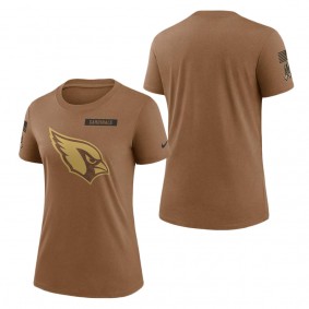 Women's Arizona Cardinals Brown 2023 NFL Salute To Service Legend Performance T-Shirt