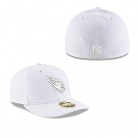 Men's Arizona Cardinals White on White Low Profile 59FIFTY Fitted Hat