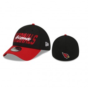 Arizona Cardinals Black Cardinal 2022 NFL Draft 39THIRTY Flex Hat