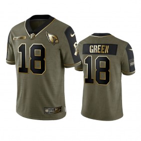 Arizona Cardinals A.J. Green Olive Gold 2021 Salute To Service Limited Jersey