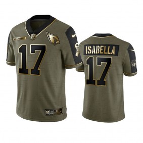 Arizona Cardinals Andy Isabella Olive Gold 2021 Salute To Service Limited Jersey