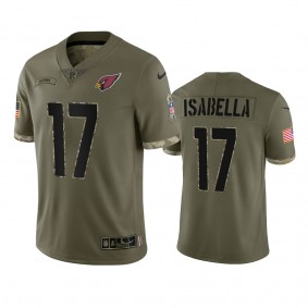 Arizona Cardinals Andy Isabella Olive 2022 Salute To Service Limited Jersey