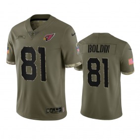 Arizona Cardinals Anquan Boldin Olive 2022 Salute To Service Limited Jersey
