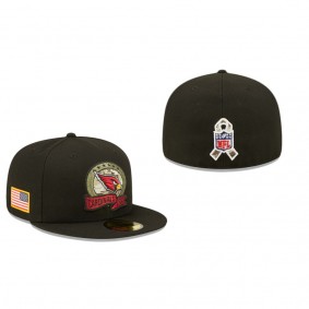 Arizona Cardinals Black 2022 Salute To Service Fitted Hat