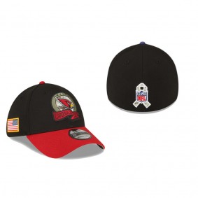 Arizona Cardinals Black Cardinal 2022 Salute To Service 39THIRTY Flex Hat