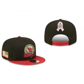Arizona Cardinals Black Cardinal 2022 Salute To Service 9FIFTY Snapback Hat