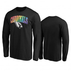 Arizona Cardinals Black Pride Logo Long Sleeve T-Shirt