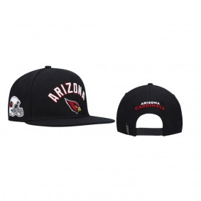 Arizona Cardinals Black Stacked Pro Standard Snapback Hat