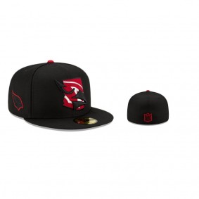 Arizona Cardinals Black State Logo Reflect 59Fifty Hat