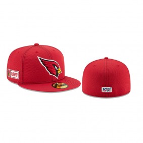 Arizona Cardinals Cardinal 2019 NFL Sideline Road 59FIFTY Fitted Hat