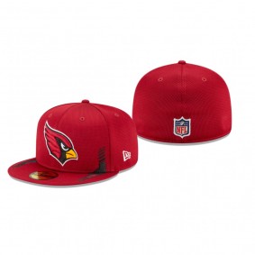 Arizona Cardinals Cardinal 2021 NFL Sideline Home 59FIFTY Fitted Hat