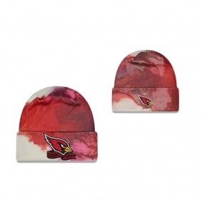 Arizona Cardinals Cardinal 2022 Sideline Ink Dye Cuffed Knit Hat