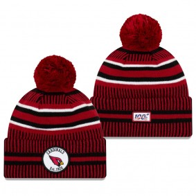 Arizona Cardinals Cardinal Black 2019 NFL Sideline Home Knit Hat