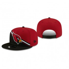 Arizona Cardinals Cardinal Black Color Cross 9FIFTY Snapback Hat