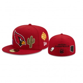 Arizona Cardinals Cardinal Team Local 59FIFTY Fitted Hat
