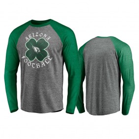 Arizona Cardinals Gray Green St. Patrick's Day Celtic Crew T-Shirt