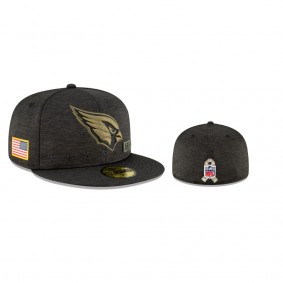 Arizona Cardinals Heather Black 2020 Salute to Service 59FIFTY Fitted Hat