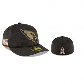 Arizona Cardinals Heather Black 2020 Salute to Service Low Profile 59FIFTY Fitted Hat