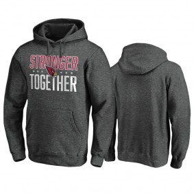 Arizona Cardinals Heather Charcoal Stronger Together Pullover Hoodie