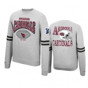 Men's Arizona Cardinals Heathered Gray Allover Fleece Pullover Sweatshirt