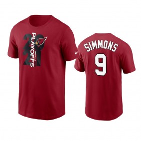 Arizona Cardinals Isaiah Simmons Cardinal 2021 NFL Playoffs T-Shirt