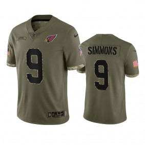 Arizona Cardinals Isaiah Simmons Olive 2022 Salute To Service Limited Jersey
