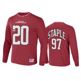 Arizona Cardinals Red Staple Core Long Sleeve T-Shirt