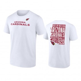 Arizona Cardinals White Hot Shot State T-Shirt
