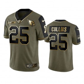Arizona Cardinals Zaven Collins Olive Gold 2021 Salute To Service Limited Jersey
