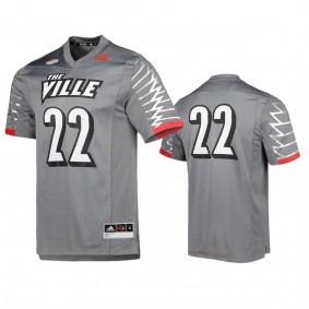 Louisville Cardinals #22 Charcoal Premier Iron Wings Strategy Jersey