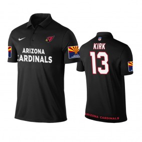 Men's Arizona Cardinals #13 Christian Kirk Black Player Performance Polo