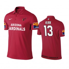 Men's Arizona Cardinals #13 Christian Kirk Cardinal Player Performance Polo