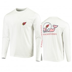 Arizona Cardinals White Whale Helmet Long Sleeve T-Shirt