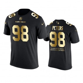 Arizona Cardinals #98 Corey Peters Metall Dark Nike Golden Special T-Shirt -