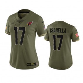 Women's Arizona Cardinals Andy Isabella Olive 2022 Salute To Service Limited Jersey