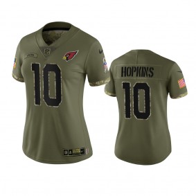 Women's Arizona Cardinals DeAndre Hopkins Olive 2022 Salute To Service Limited Jersey
