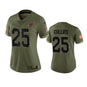 Women's Arizona Cardinals Zaven Collins Olive 2022 Salute To Service Limited Jersey