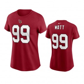 Women's Arizona Cardinals J.J. Watt Cardinal Name & Number T-Shirt