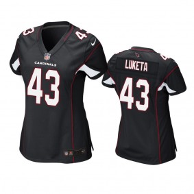 Women's Arizona Cardinals Jesse Luketa Black Game Jersey