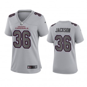 Women's Arizona Cardinals Josh Jackson Gray Atmosphere Fashion Game Jersey