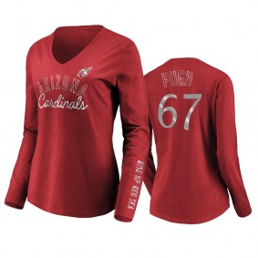 Women's Justin Pugh Arizona Cardinals Cardinals Iconic All Out Glitz T-Shirt