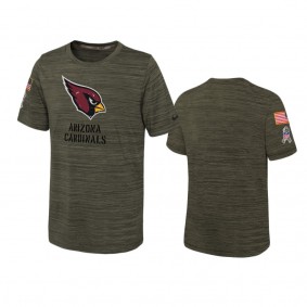 Youth Arizona Cardinals Olive 2022 Salute To Service Velocity T-Shirt